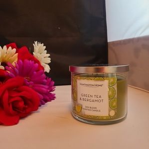 Green Tea and Bergamot 3 Wick Candle